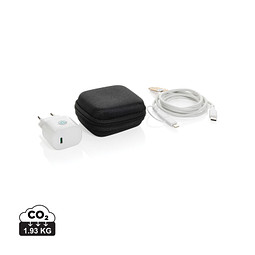 Boost 2-tlg. 20W Type-C Ladeset aus RCS recyceltem PET, schwarz