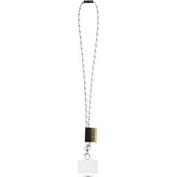 BRIDPORT. SET Lanyard NAUTIC Long (Ø 7 mm) mit 9 mm Auslösekarabiner, Ø 7 mm Sicherheitsverschluss und 91 x 68 mm starrem Ausweis-/Kartenhalter, 301 - Weiß