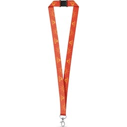BRISTOL. SET Lanyard SUBLIMATION Long II (20 mm) mit 20 mm Karabinerhaken und Sicherheitsverschluss, Weiß