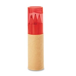Buntstiftebox mit Spitzer, rot
