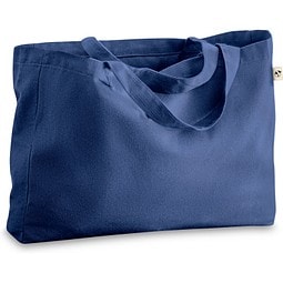 CAMDEN. Tragetasche aus Baumwolle (50%), recycelter Baumwolle (30%) und polyester (20% rPET) (280 g/m²), Blau