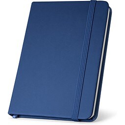 CAMPUS. A5 Notizbuch mit festem Einband aus PU (35% recycelt) mit linierten Seiten aus 100 % recyceltem, Blau