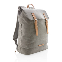 XD COLLECTION Laptop-Rucksack Canvas, PVC frei, grau