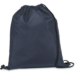 CARNABY. 210D Rucksacktasche mit schwarzen Zugbändern, Dunkelblau