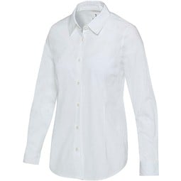 Carnelian 133 g/m² Popeline Bluse, weiss, M