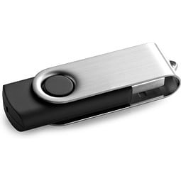 CLAUDIUS 4GB. USB-Stick 4 GB mit Metallclip, Schwarz
