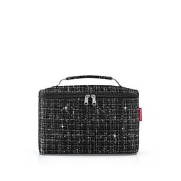 cosmetic case, bouclé black