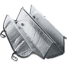CRADLE. Sonnenschutz für Autos mit PE- und Aluminiumbeschichtung, Silber