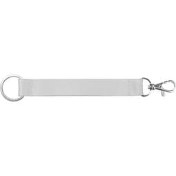 CRAWLEY. SET Lanyard SUBLIMATION Short II DUO (20 mm) mit Ø 32 mm Ring und 20 mm Karabinerhaken, 301 - Weiß