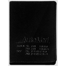 CREATIV-DESIGN Ausweistasche aus glatter Lederfaser, schwarz