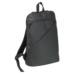 CrisMa Rucksack mit schrägem Reißverschluss , schwarz