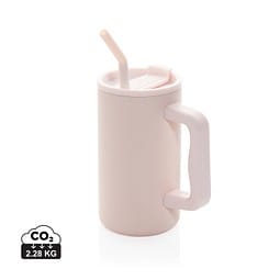 Cube Becher aus RCS recyceltem Stahl 800ml, rosa