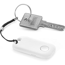DAMY. Wireless Tracker mit kompaktem, leichtem Design aus recyceltem ABS (100 % rABS), Weiß