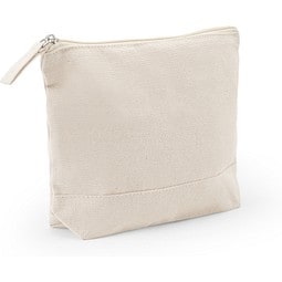 DAPHNE. Kosmetiktasche aus 100 % Baumwolle (340 g/m²), zweifarbig, Naturhell