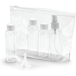 DENIRO. Transparente Kulturbeutel PVC, Transparent