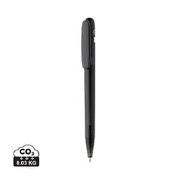 Devin transparenter Stift aus GRS zertifiziertem rABS, schwarz