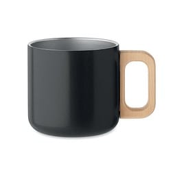 Doppelwandiger Becher 350 ml ACERO, Schwarz