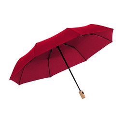 doppler® Auf-Zu-Automatik-Taschenschirm mit Holzgriff, fiery red