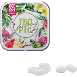 Dose Quadratisch, Pfefferminzquadrate zuckerfrei, inkl. Druck