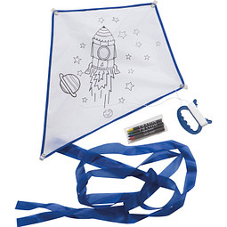 Drache zum Bemalen, inkl. 4 Malstiften, weiß