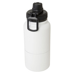 Dupeca 840 ml RCS-zertifizierte Isolierflasche aus Edelstahl, weiss