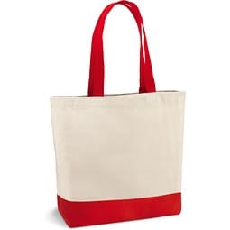 EDMONTON. Tragetasche aus 100% Canvas-Baumwolle (280 g/m²), Rot