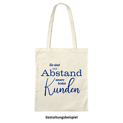 Einkaufstasche Baumwolle, natur, lange Henkel