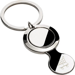 Einkaufswagenlöser Metall mit Caddy-Chip, silber-glänzend