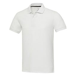 Emerald Polo Unisex aus recyceltem Material, weiss, L
