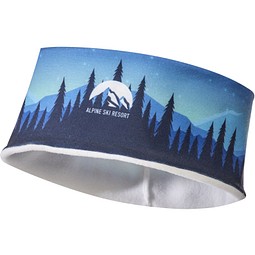 Emma Sublimation-Stirnband aus RPET mit Fleece, weiss