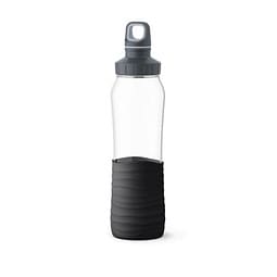 EMSA Glas Trinkflasche Drink2Go, 700 ml, schwarz.