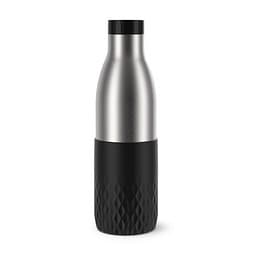EMSA Trinkflasche Bludrop Sleeve, 700 ml, silber/schwarz.