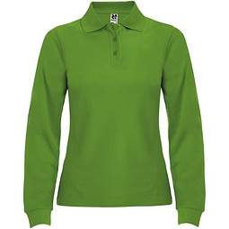 Estrella Langarm Poloshirt für Damen, Grass Green, XL