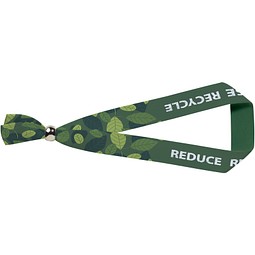 Evi Sublimation Festival Armband mit Metallverschluss aus recyceltem PET Kunststoff, weiss