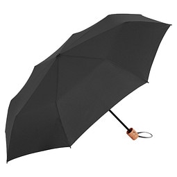 FARE® Mini-Taschenschirm Perla, Holzgriff, schwarz