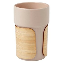 Fika 340 ml Becher mit Bambushülle, Oatmeal