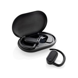 Fitsound TWS-Ohrhörer aus RCS recyceltem Kunststoff, schwarz
