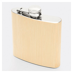 Flachmann BAMBOO STYLE,braun, silber