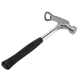 Feierabend Hammer mit Flaschenöffner, silber