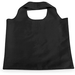 FOLA. Faltbare Tragetasche aus 190T Polyester, Schwarz