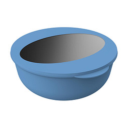Food-Bowl ToGo, 2,2 l, behagliches blau/transparent