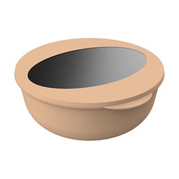 Food-Bowl ToGo, 2,2 l, beständiges braun/transparent