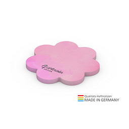 Geiger-Notes Haftnotiz Form aus 72 x 72 mm green+blue, inkl. Druck, Blume