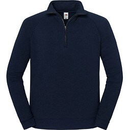 FRUIT OF THE LOOM® Unisex Sweatshirt Zip-Neck, navy, L