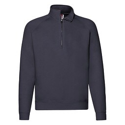 FRUIT OF THE LOOM® Unisex Sweatshirt Zip-Neck, navy, XL