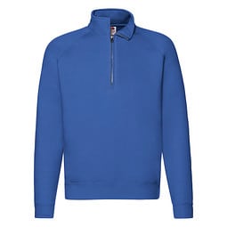 FRUIT OF THE LOOM® Unisex Sweatshirt Zip-Neck, royalblau, XL