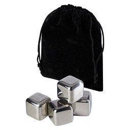 Froz Eiswürfel Set aus Edelstahl, schwarz