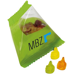 Trolli Fruchtgummi Tetraeder, Daumen, inkl. Druck, transparente Folie