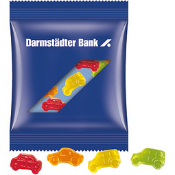 Trolli Fruchtgummi Minitüte 15g, Auto-Mischung, inkl. Druck, transparente Folie