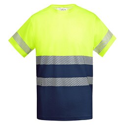 Funktionsshirt Tauri mit kurzen Ärmeln, XXL, navy/fluor yellow